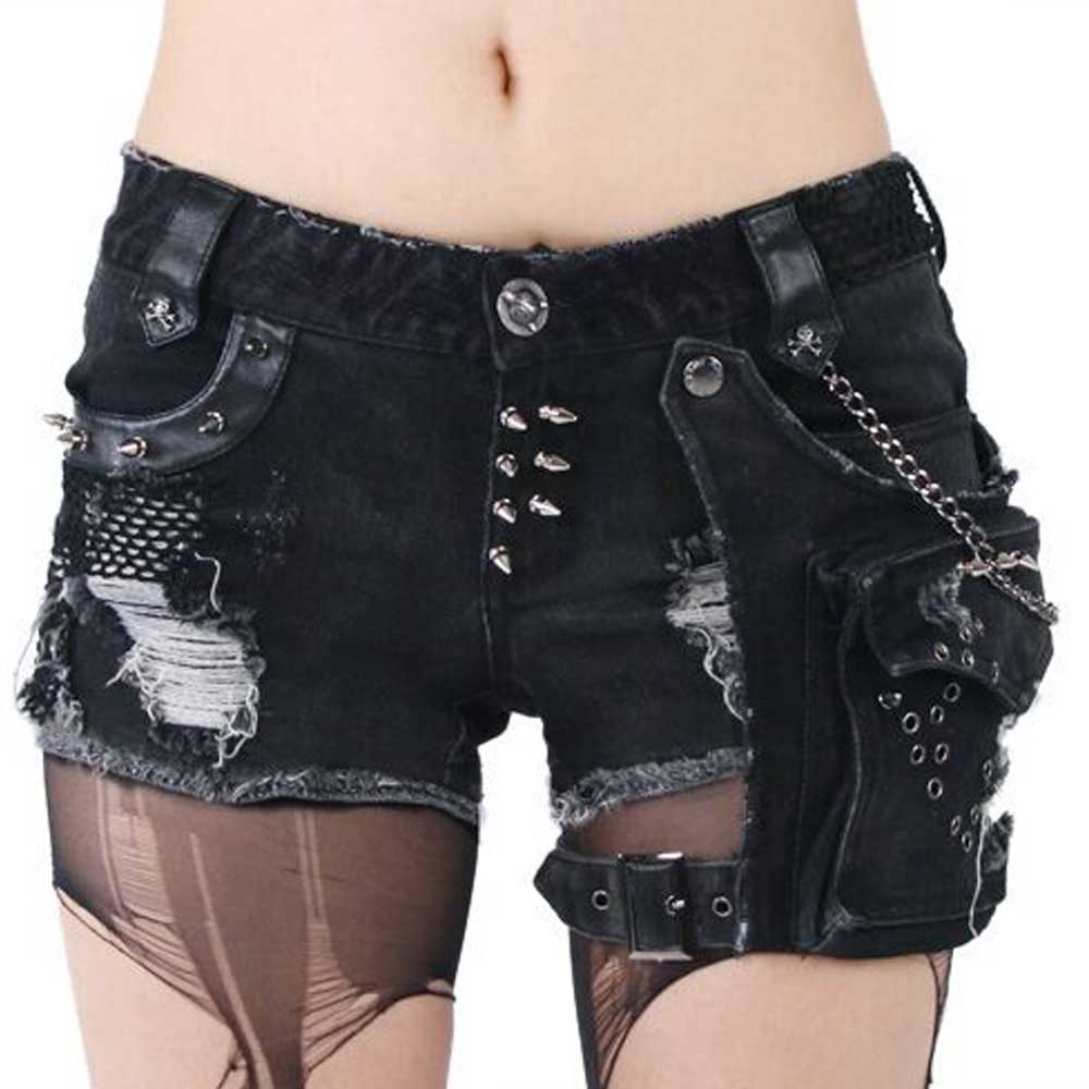 Visual Kei mini shorts black Visual Kei mini shorts black